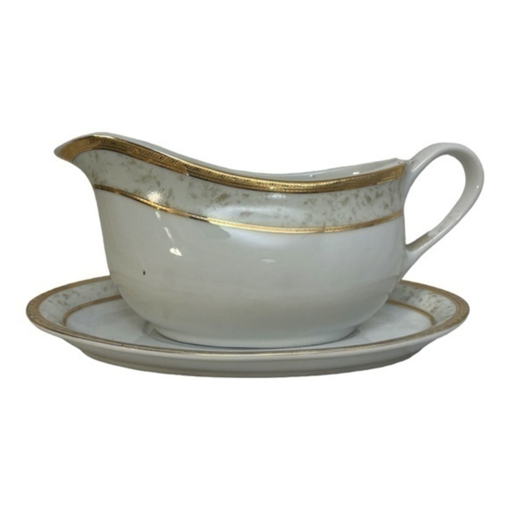 Royal Heritage Prestige Primavera gravy boat with Under Plate 1990s EUC